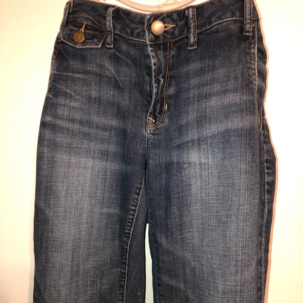 Vintage dark blue bell bottom womens 30/10 flare jeans
